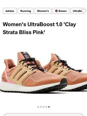adidas Women's UltraBoost 1.0 Clay Strata Bliss Pink/Tan Running Shoes